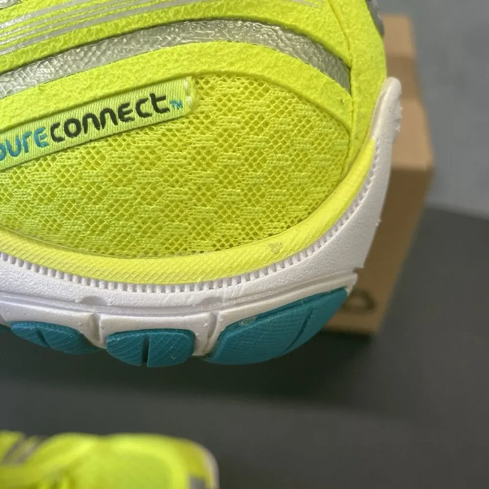 Brooks PureConnect 3 Women's Running Shoes Neon Yellow/Teal Low Top Lace-Up